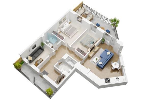 Планування 2 bedrooms